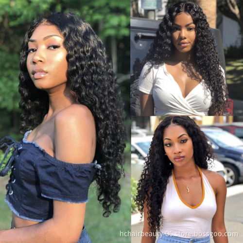 Brazilian Water Wave 360 Lace Human Hair Wigs 360 Full Lace Wigs With Baby Hair Pre Plucked Natural Hairline 150% Remy Hair